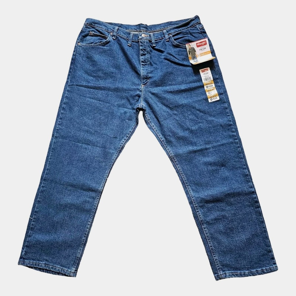 Wrangler 5 Star Jeans Relaxed Fit  44x30 Dark Rinse Denim NWT